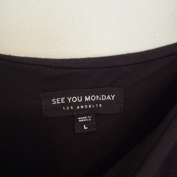 See You Monday Black Midi Wrap Dress - Picture 5 of 6